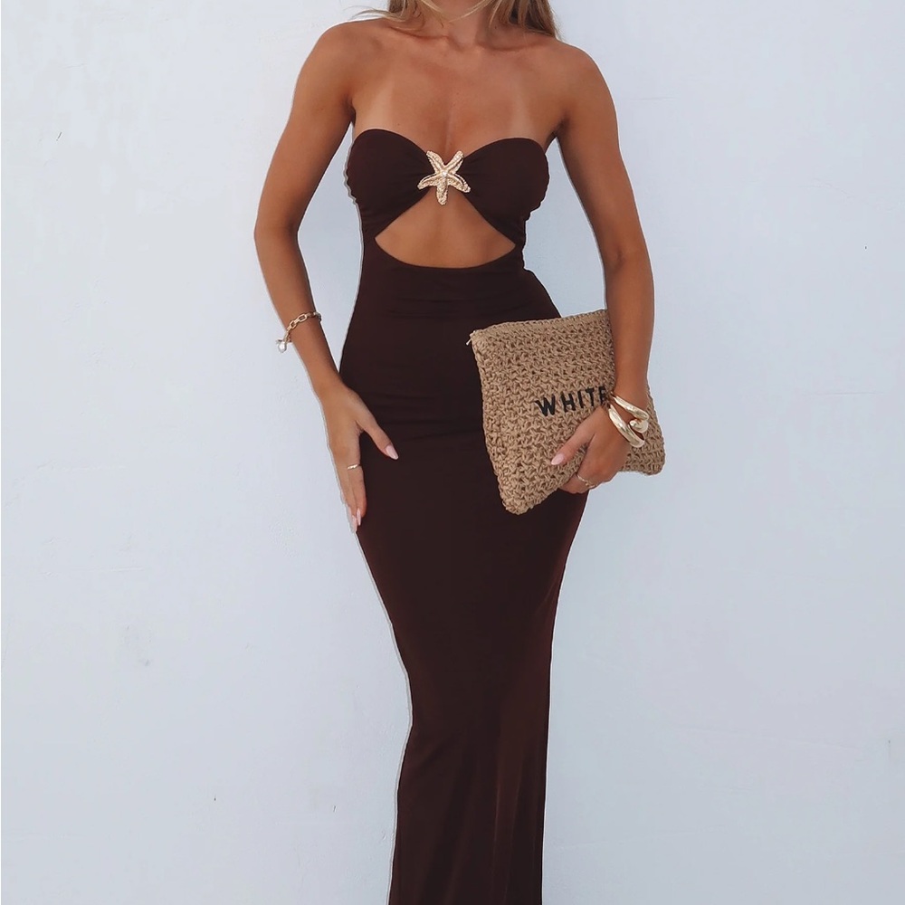 White Fox Boutique Strapless Black Dress